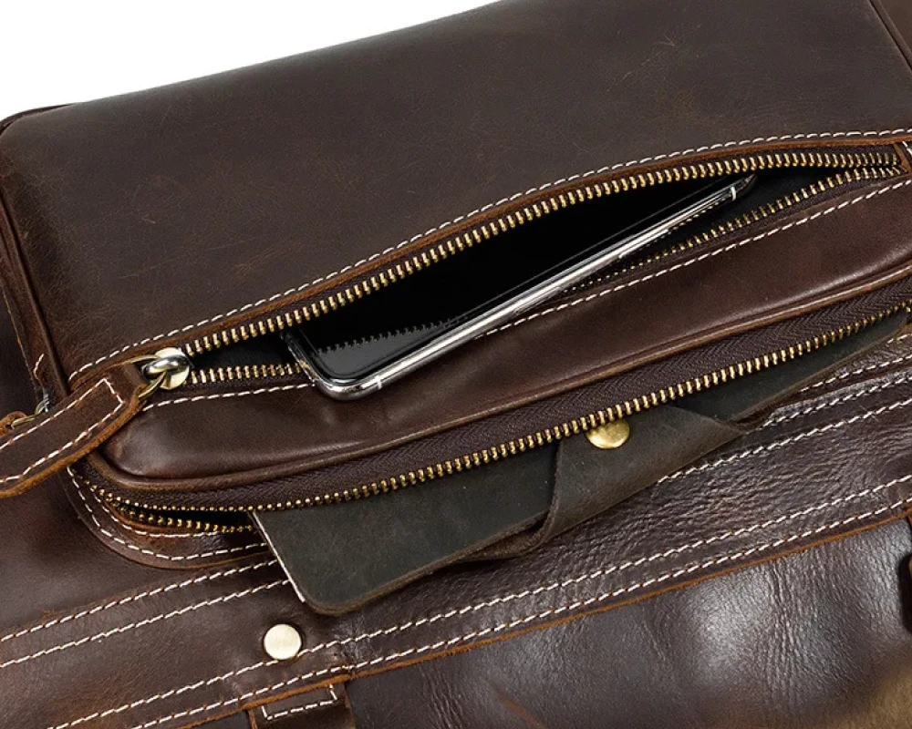 leather carry on